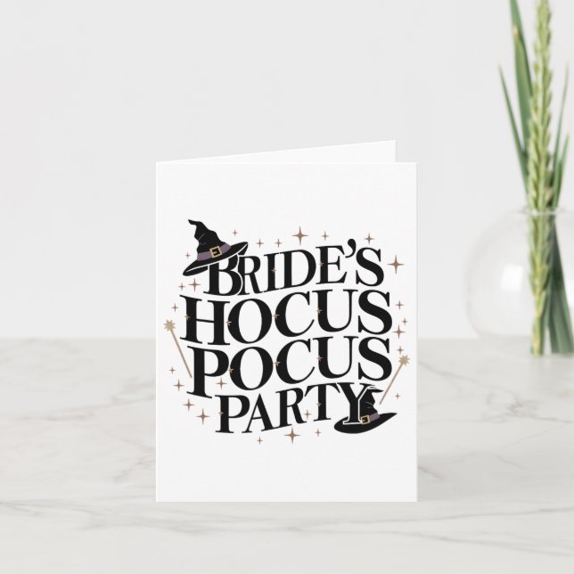 Carte Chelorette du parti Hocus Pocus de la mariée Hallo (Devant)