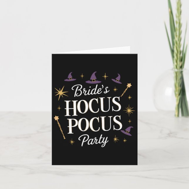 Carte Chelorette Halloween du parti Hocus Pocus de la ma (Devant)