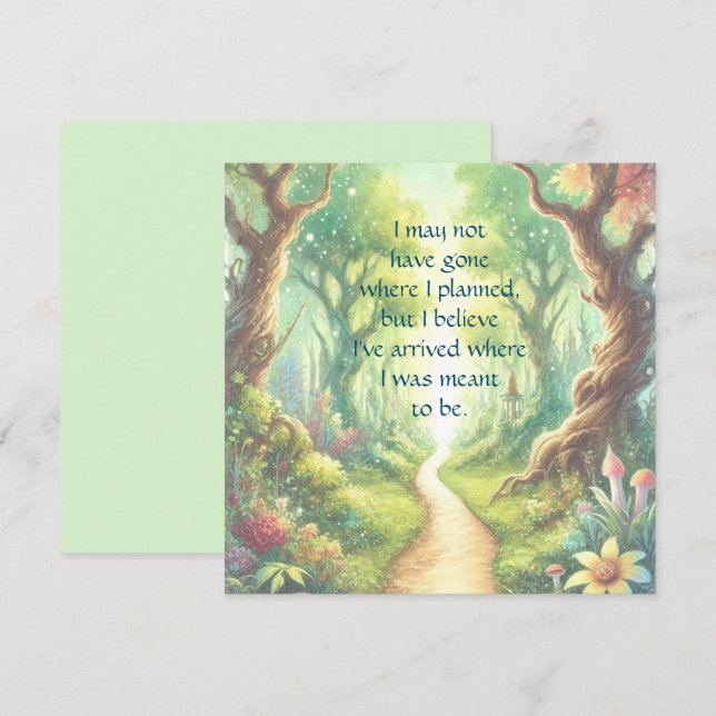 Carte Chemin de la forêt et devis (Devant / Derrière)