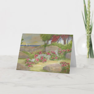 Carte Chemin de l'école House Lane Monhegan Island Maine