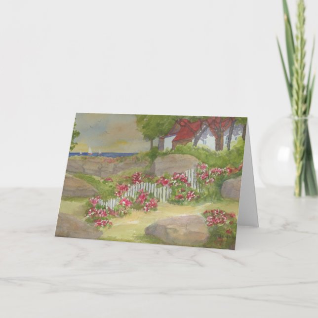 Carte Chemin de l'école House Lane Monhegan Island Maine (Devant)