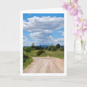 Carte Chemin Ensoleillé, Paysage Rural