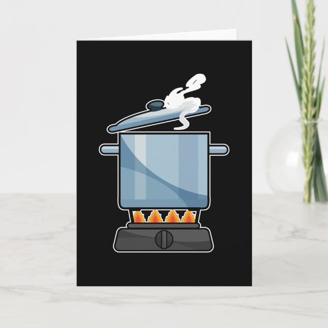 Carte Cheminée avec casserole & couvercle (Devant)