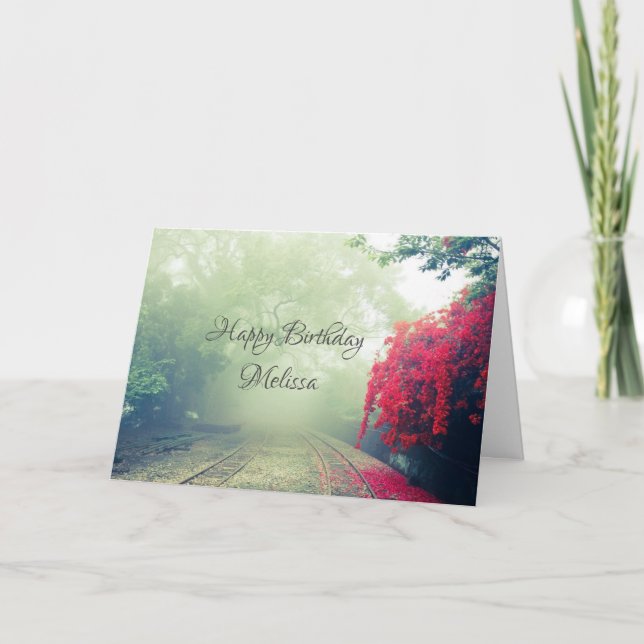 Carte Chemins de fer Misty Pittoresque Photo Anniversair (Devant)