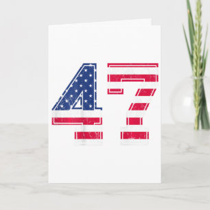 Carte Chemise 47 Anniversaire Drapeau Usa Maillot Équipe