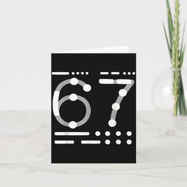 Carte Chemise 67, Code Morse 67 Kid Mème Six Sept Graphi (Devant)