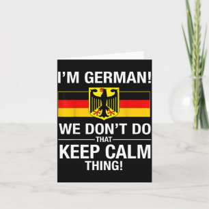 Carte Chemise allemand n'garde calme