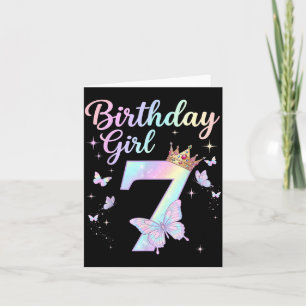 Carte Chemise Anniversaire 7 Ans Fille Sept 7 Ans Papill