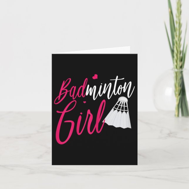 Carte Chemise Badminton Badminton Girl Funny Badminton P (Devant)