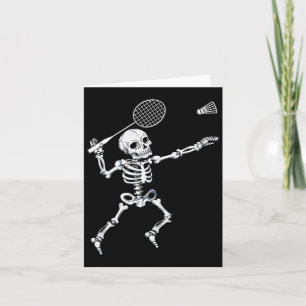 Carte Chemise Badminton Skeleton Shalloween Smash Shuttl