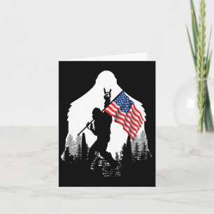 Carte Chemise Big Foot - Bigfoot Sasquatch Drapeau Améri
