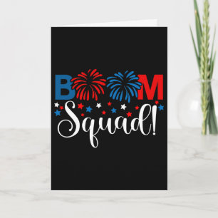 Carte Chemise Boom Squad 4 juillet Feux d'artifice Indép