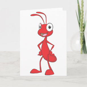 Carte Chemise cartonnée Red Ant debout sur la taille