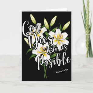 Carte Chemise Con Dios Todo Es Posible chrétienne espagn
