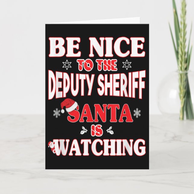 Carte Chemise d'agent de police - Pour Noël Adjoint Shér (Devant)