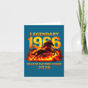 Carte Chemise d'année 1966 Cheval de feu 60e anniversair