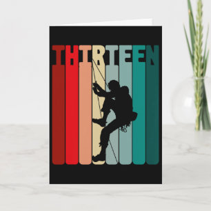 Carte Chemise d'anniversaire 13 ans escaladant Chemise d