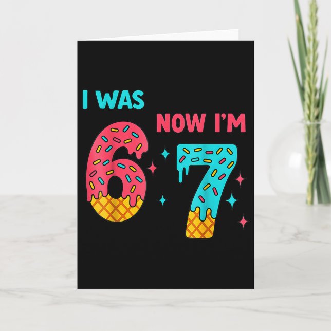 Carte Chemise d'anniversaire de 7 ans J'avais 6 ans main (Devant)