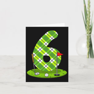 Carte Chemise d'anniversaire de golf pour enfants 6e fêt
