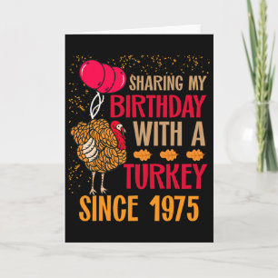 Carte Chemise d'anniversaire de Thanksgiving depuis nove