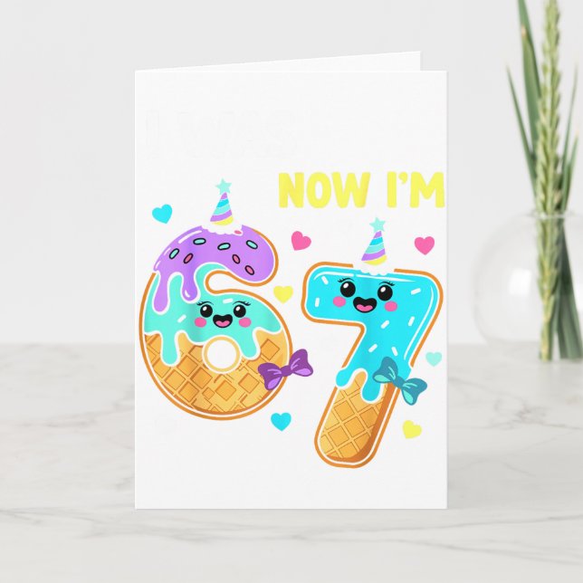 Carte Chemise d'anniversaire pour fille de 7 ans J'avais (Devant)