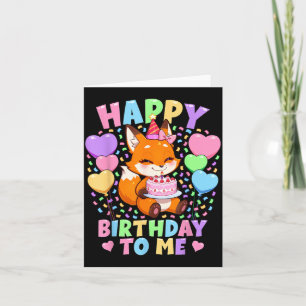 Carte Chemise de anniversaire de renard amoureux des ani