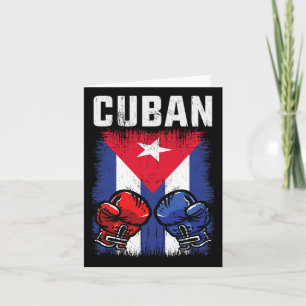 Carte Chemise De Boxe Cuba Avec Gants Et Drapeau Cubain
