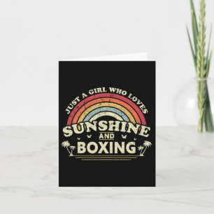 Carte Chemise de boxe. Juste Une Fille Qui Aime Le Solei