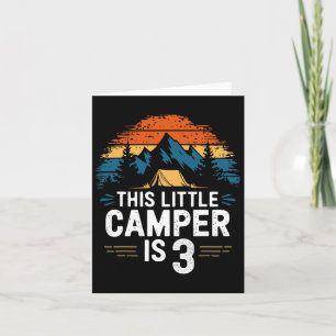 Carte Chemise de Camping 3e Anniversaire Pour Enfants 3 