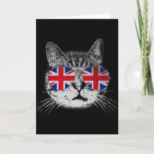 Carte Chemise de chat Union Jack Drapeau Pays Rétro Angl