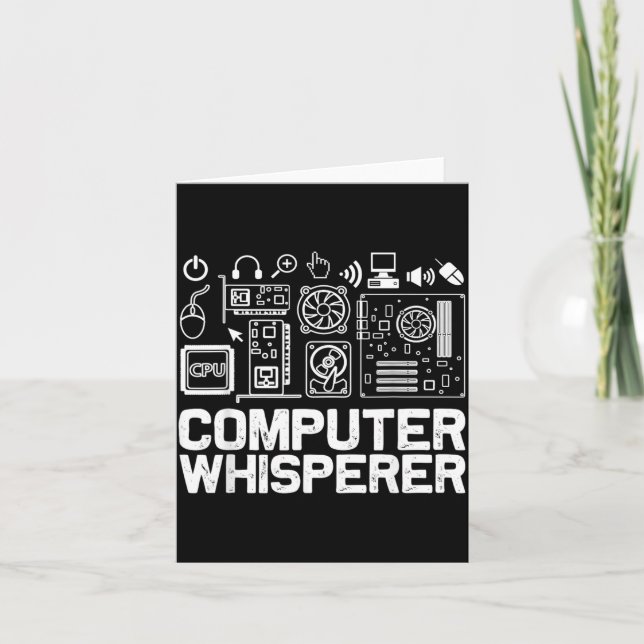 Carte Chemise de chuchoteur d'ordinateur Support techniq (Devant)