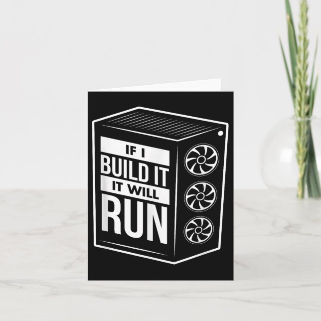Carte Chemise De Constructeur Pc Drôle - Computer Builde (Devant)