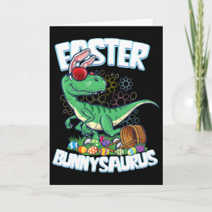 Carte Chemise de dinosaure de Pâques Lapin Chasse aux œu