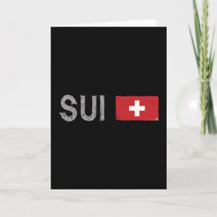 Carte Chemise de fan de football suisse Drapeau suisse