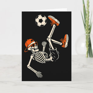 Carte Chemise de football drôle squelette Halloween pour