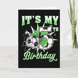 Carte Chemise de football pour 5 ans C'est mon 5ème anni