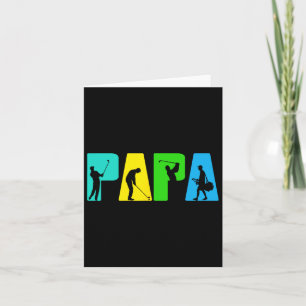 Carte Chemise de golfeur papa de golf rétro. Cadeaux de