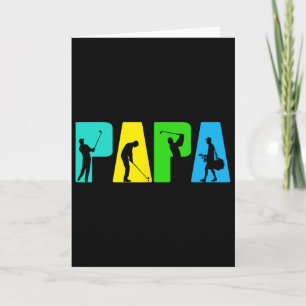 Carte Chemise de golfeur Papa rétro. Cadeaux de golf pou
