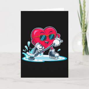 Carte Chemise de hockey à coeur pour la Saint-Valentin p