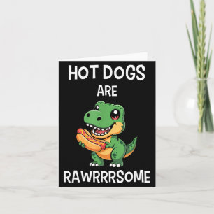Carte Chemise de hot dog T Rex de dinosaure Les hot dogs