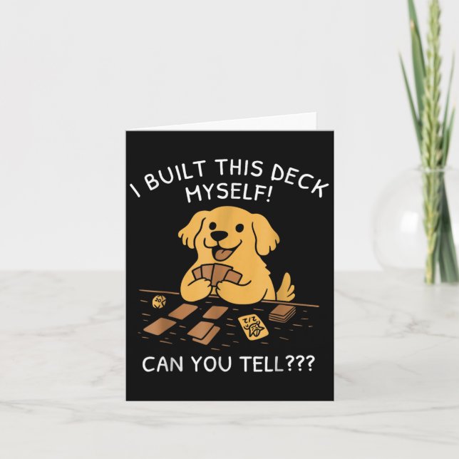 Carte Chemise de jeu de chien drôle j'ai construit ce de (Devant)