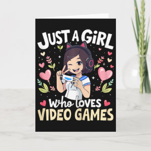 Carte Chemise de joueur Juste une fille qui aime les jeu