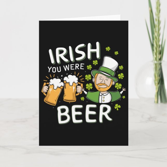 Carte Chemise de la Saint-Patrick Irlandais Vous étiez B (Devant)