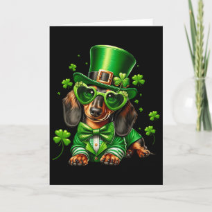 Carte Chemise de la Saint-Patrick pour chien teckel Wein