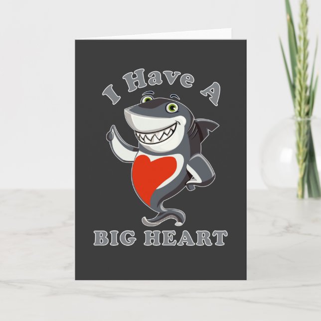 Carte Chemise de la Saint-Valentin Shark J'ai un grand c (Devant)