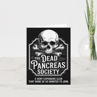 Carte Chemise de la société du pancréas mort Crâne Diabè