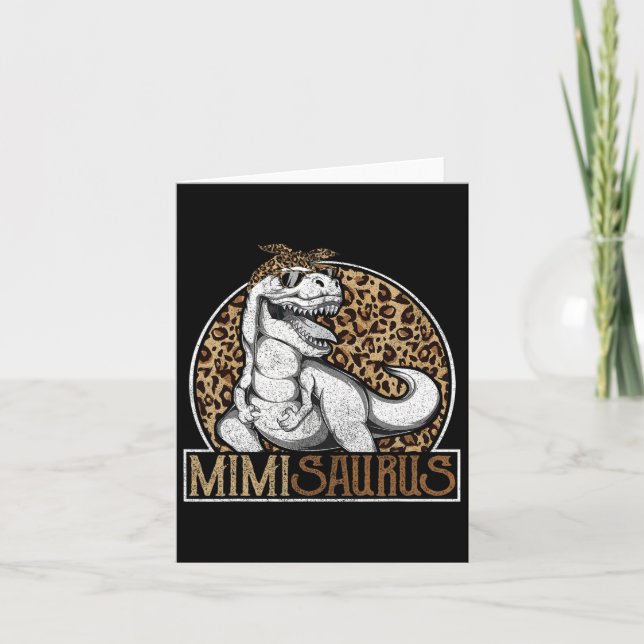 Carte Chemise de léopard de dinosaure Mimisaurus Mimi  (Devant)