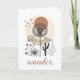 Carte Chemise de maman boho Mama Wander Desert Wildflowe
