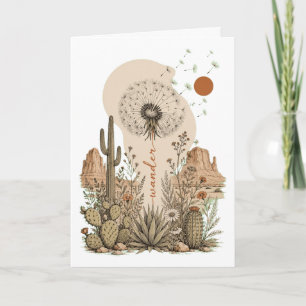 Carte Chemise de maman boho Mama Wander Desert Wildflowe