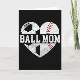 Carte Chemise de Maman de Ballon Cœur Drôle Baseball Foo